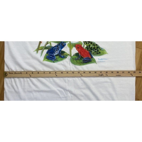 VTG 90s Royce McClure Frog Graphic Tank Dress Extra Long Anvil USA OS Hole READ! - Picture 8 of 16